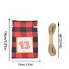 Weihnachts-Countdown-Taschen Weihnachten Wiederverwendbar 24-Tage Advents-Feiertags-Jute-Leckerchentasche Mit Clips Für Süßigkeiten Spielzeug Snacks Leckerli