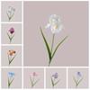 1Pc Simulation 27.9 Inch Single Iris Branch for Outdoor Courtyard Patio Garden Wedding Decoration Home Decor Living Room Table Decoration