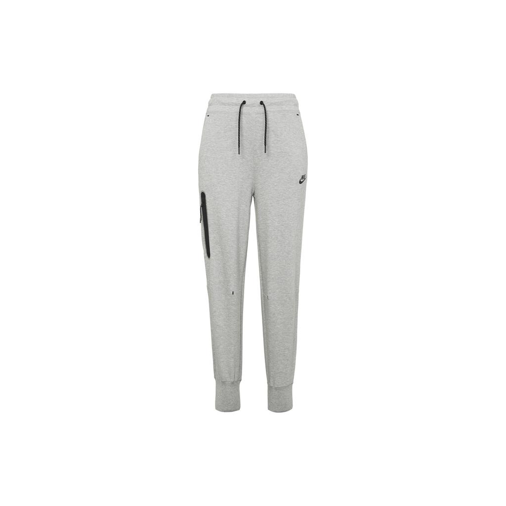 (WMNS) Nike Sportswear Tech Fleece Zipper Slim Fit Bundle Feet Sports Pants/Trousers/Joggers Dark Grey Women's CW4293-063