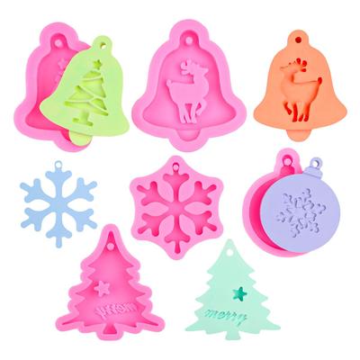 Moule en silicone Renne & Flocon de neige pour étiquettes de Noël, Aromathérapie et Décoration de gâteau