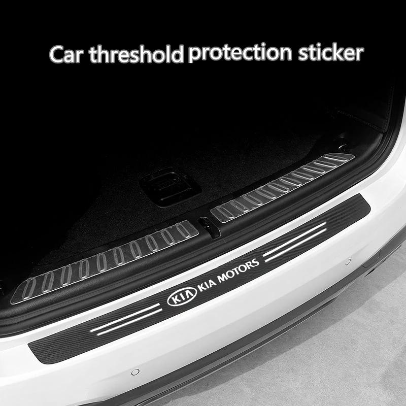 TWBQ7 Car Door Sill Plate Protective Stickers Anti Scratch Decal For KIA KN K3 K5 Sportage Sorento Picanto Ceed RIO 2 3 4 Accessories