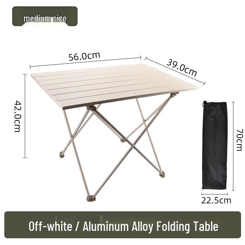 ZISIZ Outdoor Portable Aluminum Folding Table