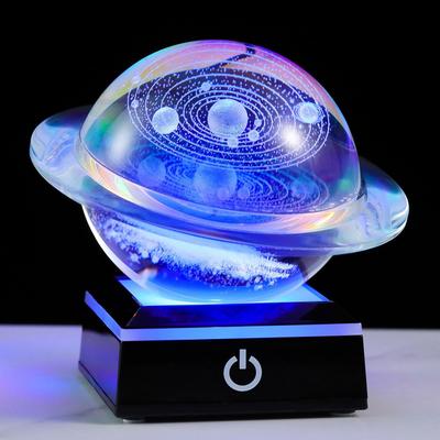 Kertari 3D Universe K9 Crystal Ball - Solar System & Milky Way Model - Popular Birthday Gift for Men, Women, Children, Friends [Authentic] - Stylish I