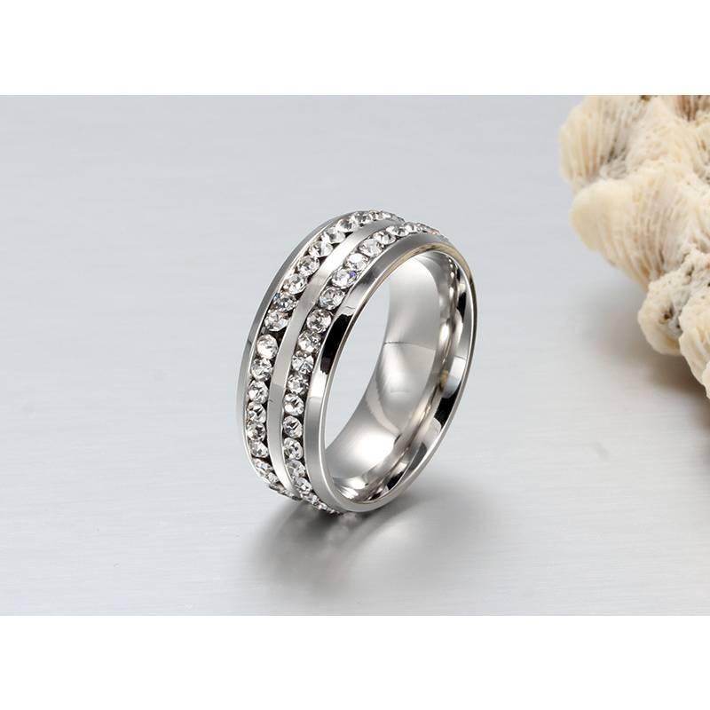 Exquisite The Titanium Steel Womens Ring Is Stylish And Simple Fading Without