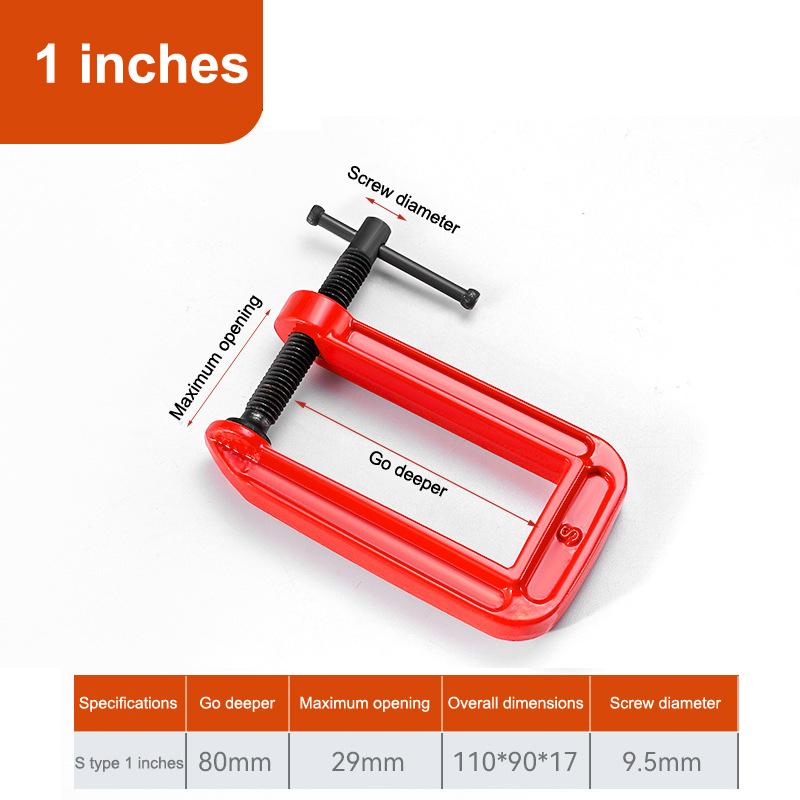 Heavy Duty Thickened G Clamp Deep Throat Stable Clamping Force for Metal Welding Wood Gluing Holding Processing Jobs