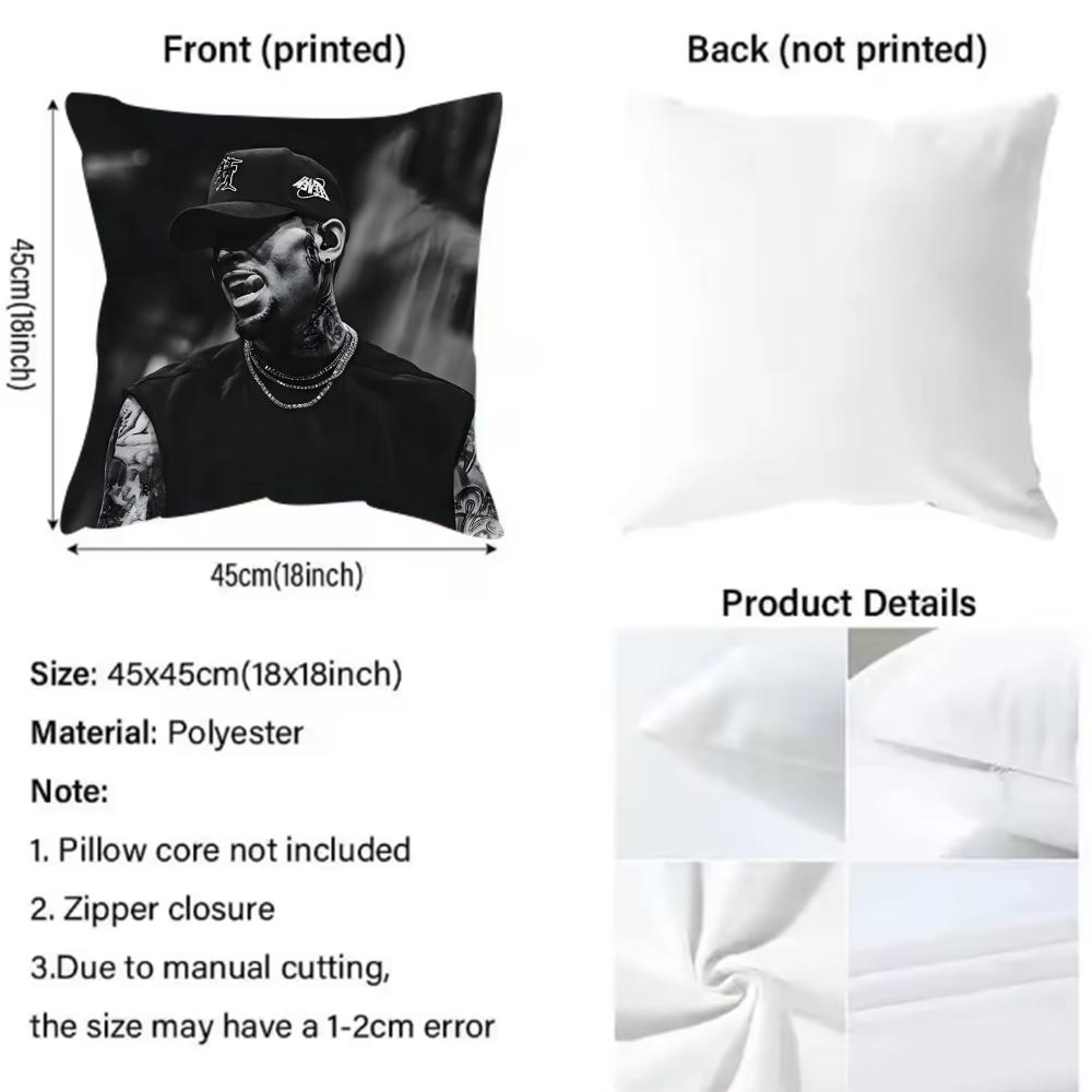 Hot C-Chris Brown Cushion Cover Premium Comfort Reversible Pillow Cove -Two in One Design for Any Room & Car Interior
