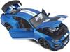 Maisto 2020 Ford Mustang Shelby GT500 Blue x White Line Scale Special Edition Ford Mustang Shelby GT500 with Opening Doors and Hood 1/18