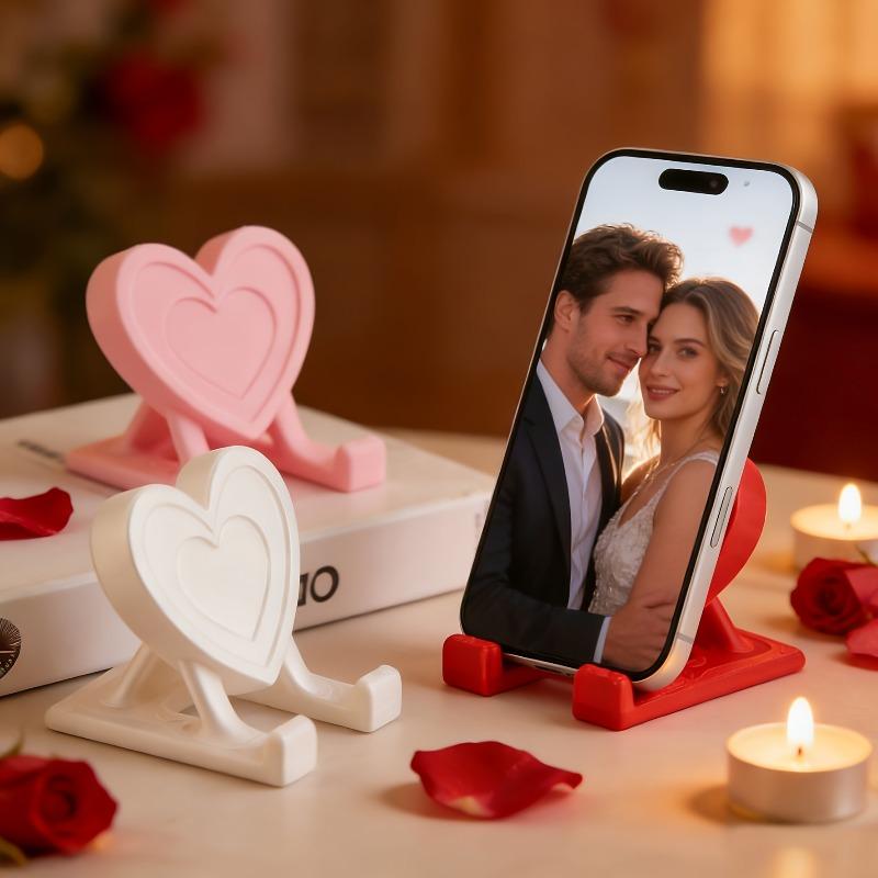 1Pc love mobile phone holder ornament, tablet PC holder, theme mobile phone holder, unique desktop decoration