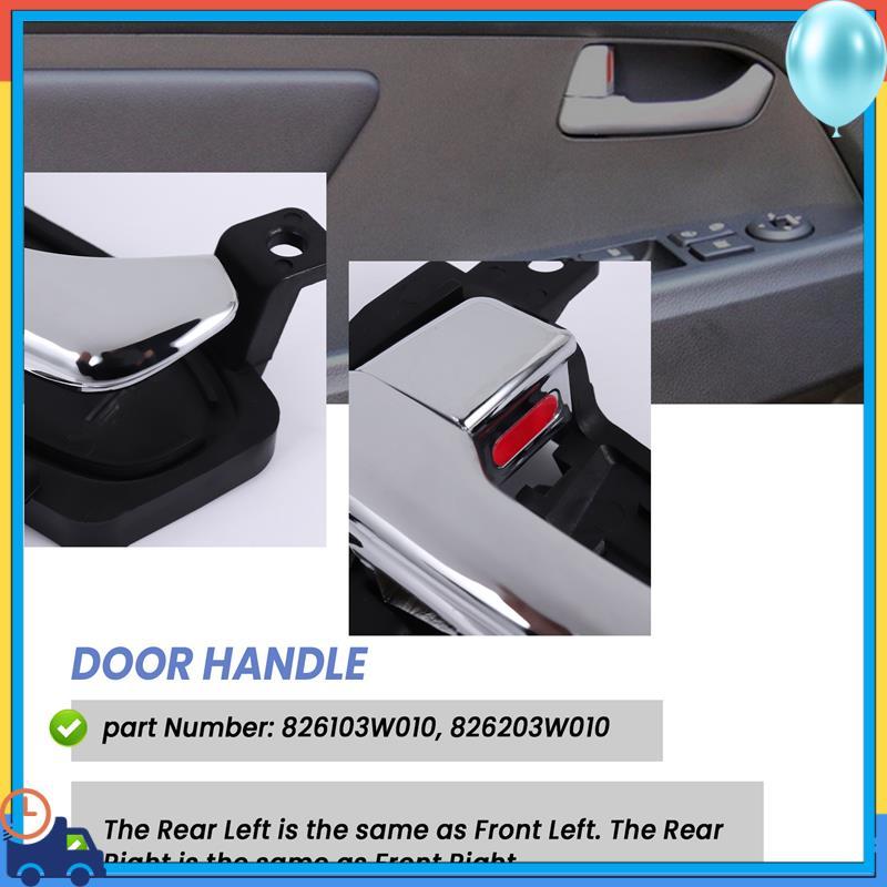 A90Q-2Pcs Car Left/Right Ide Door Handle For KIA Sportage 2010 2011 2012 2013 2014 82610-3W000 82620-3W000