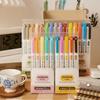 5 färger/låda Dubbelsidig Fluorescerande Penna Pastellfärgade Markers Pennor Skolkontorsmaterial