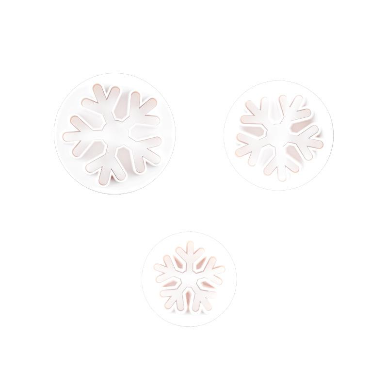 

3Pcs/set Coarse Snowflake Spring Printing Stamper, Simulated DIY Fondant Cake Tool, Environmentally Friendly Plastic, Biscuit Mold