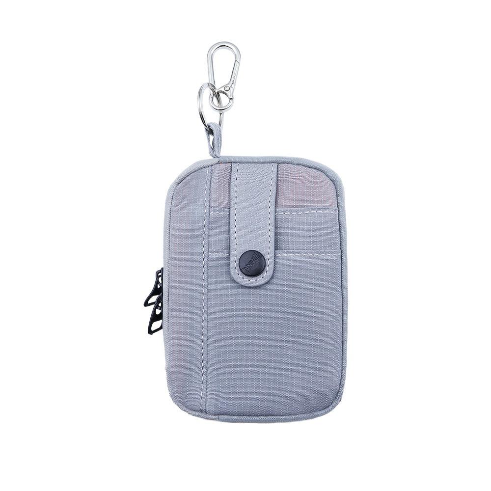 Square Earphone Bag Solid Color Mini Storage Bag Portable Canvas Coin Purse  Travel