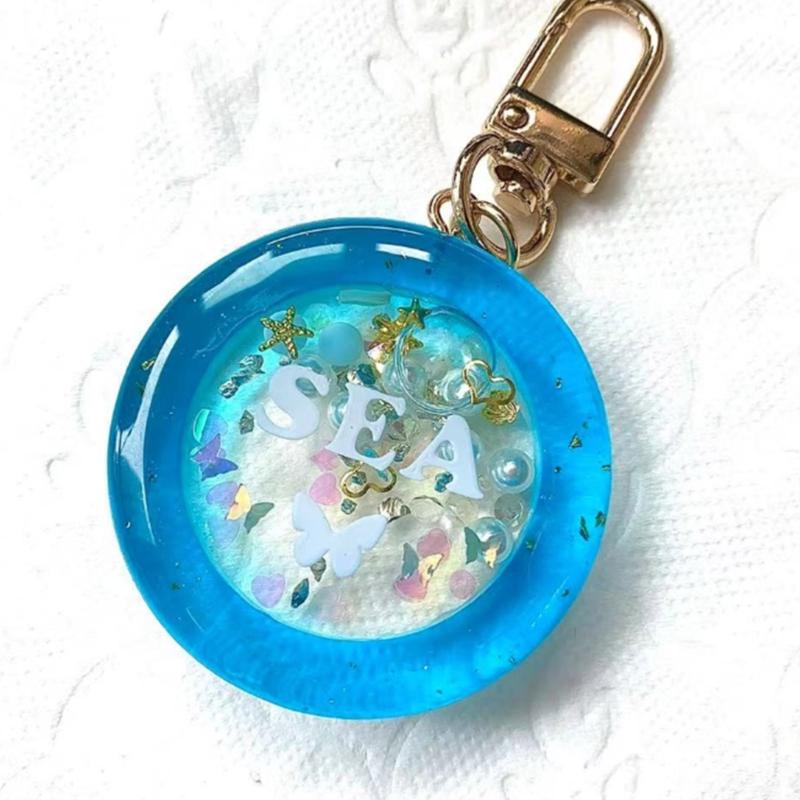 Resin Shaker Mold Quicksand Silicone Mold Casting Epoxy Mold Multi-Shapes Silicone Quicksand Moulds for DIY Keychain