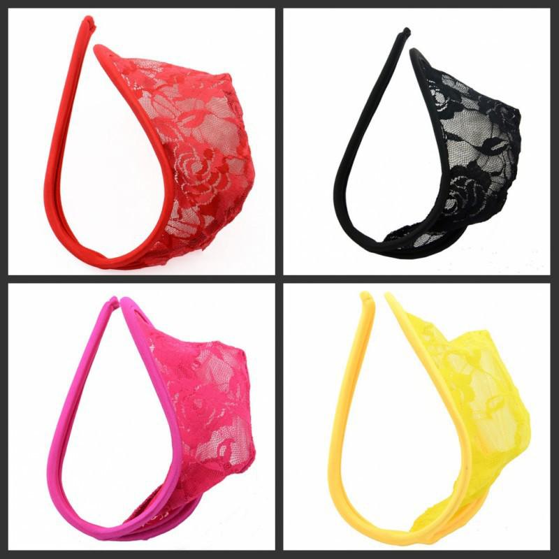 Cherry Temptation Men's Lace C-String Thong - Invisible Erotic Underwear