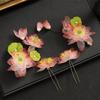 Hairpins Hair Clips with Lotus Decor Non-slip Versatile Beauty Bridal Headwear for Bridesmaid Wedding Banquet Party