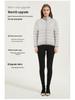 2023 Women's Short White Duck Down Jacket - Lightweight, Hooded, Korean Style, Autumn/Winter, Loose Fit, Stand-up Collar.