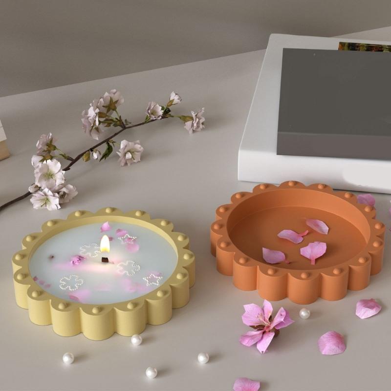 Lace Trimmed Beaded Tray Silicone Mold For DIY Jewelry Making And Home Creative Decoration Accessories