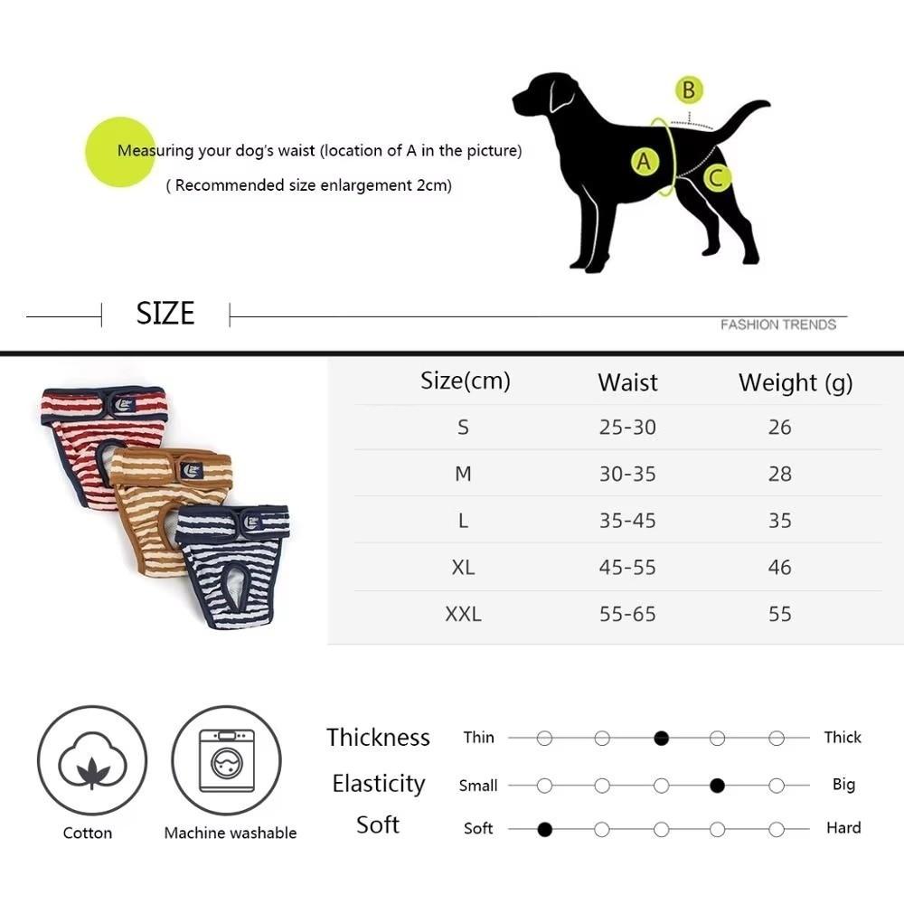 Reusable Pet Sanitary Shorts Soft Elastic Pet Anti Harassment Pants  Pet Menstrual Care