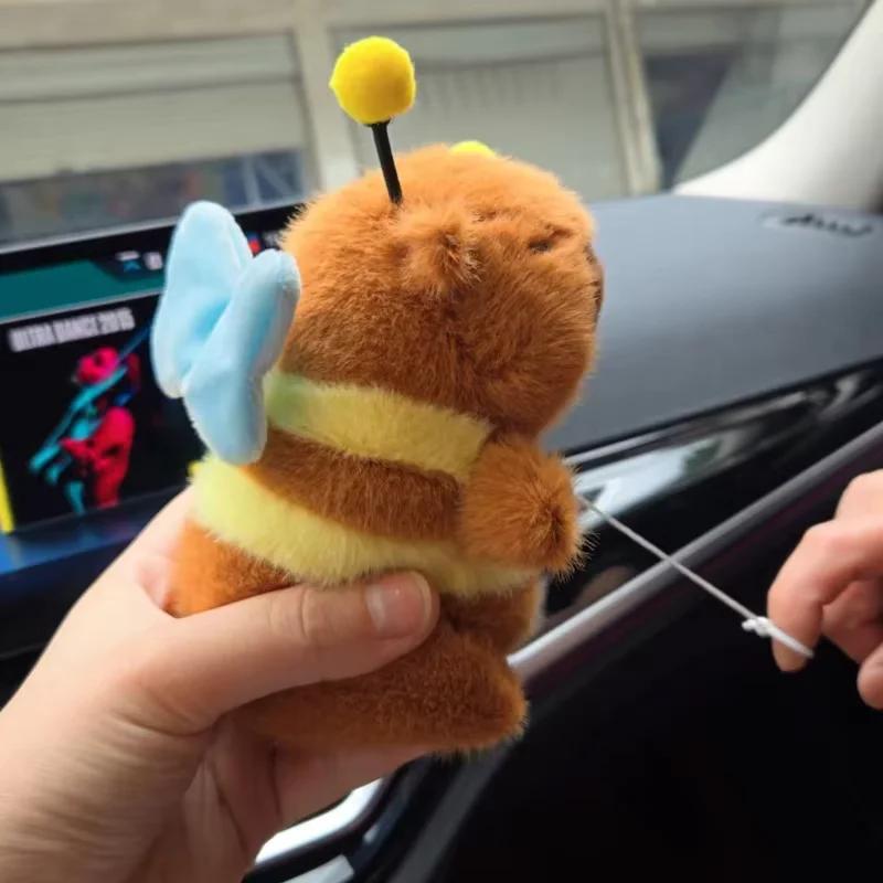 2025 Capibara Shoot Shake Wings Bee Capybara Backpack Capybara Doll Catch Doll Cute Women's Plush Birthday Gift stuffed animals