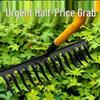 Manganstahl 10-Zahn-Spiralrechen für Gartenbodenbearbeitung und Auflockerung.