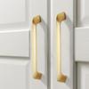 Brass Gold Finish Cabinet Door Handles Minimalist Design Kitchen Handles  For Kitchen Cabinets
