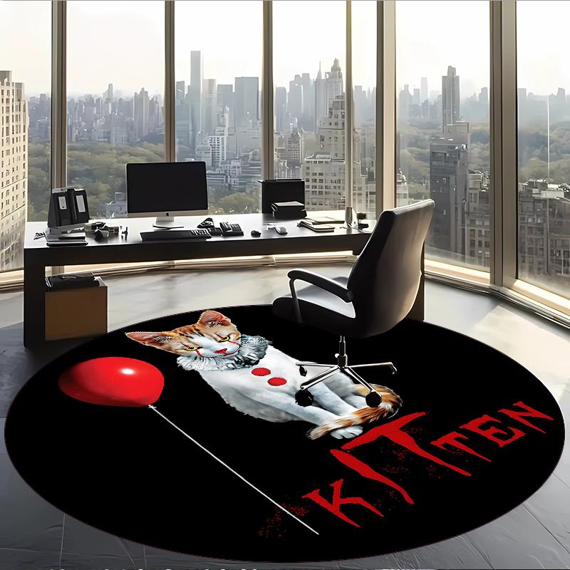 Pennywise (29) Round Office Rug Decorative Floor Rug for Office Bedroom Living Room and Home Space