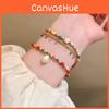 Elegant Alloy Geometric Beaded Bracelets For Women Summer 2024 High-end Fashion