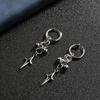 1pcs Spike Rivet Star Hoop Punk Earrings for Women Men Stainless Steel Drop Earrings Gothic Hip Hop Jewelry Y2K Accessories