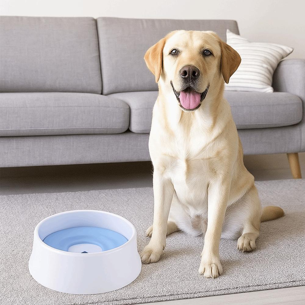 Large Capacity Floating Dog Water Bowl Spill Proof Anti-Splash Pet Water Dispenser Detachable Anti-Over Cat Water Fountain