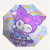 1pc Rainbow Kuromi Durable Cartoon Folding Umbrella, Portable 3-Fold Compact Umbrella for Men and Women, Suitable for Travel or Daily Use.V078