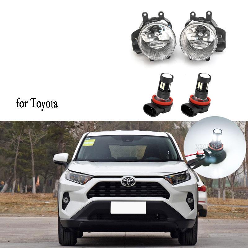 Fog Lights LED Fog Light for Toyota RAV4 RAV 4 XA50 2019 2020 2025 Headlight Halogen Fog Light Fog Lamp Cover Grille Bezel Frame