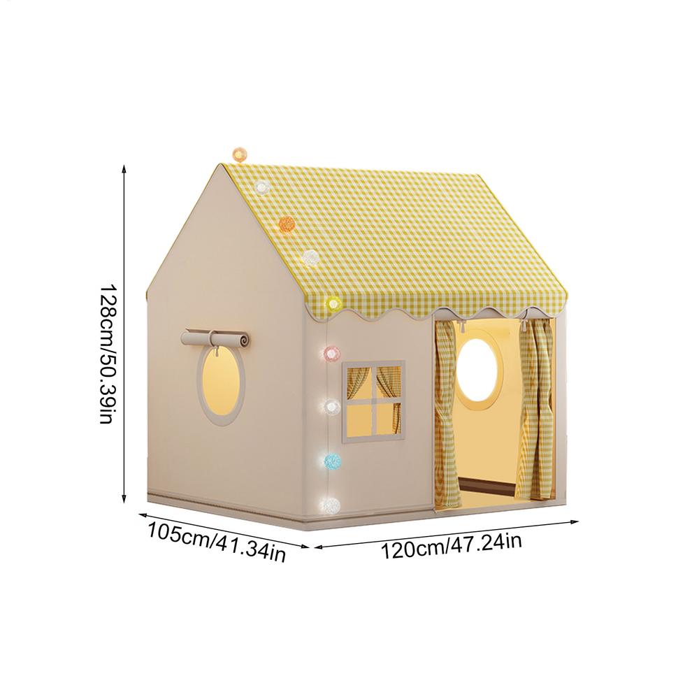 Large Indoor Play Tent for Kids Foldable Princess Castle Playhouse Kids Secret Base Playhouse Tent Bed Game