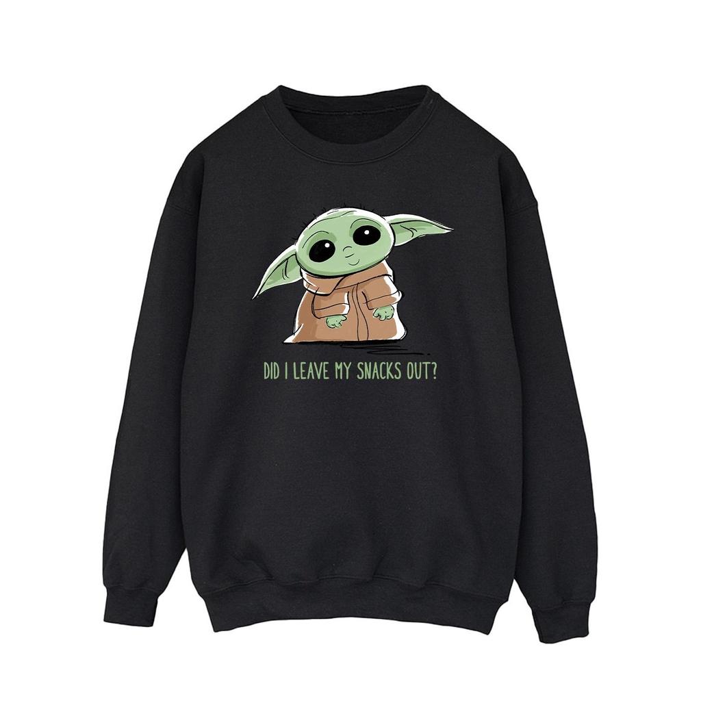 STAR WARS Mens The Mandalorian Grogu Snacks Meme Sweatshirt