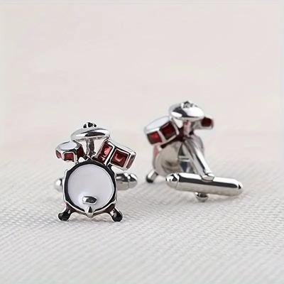 Guitar Cufflinks Fashion Personality Temperament Jewelry Cufflinks Men'S Band Drum French Cufflinks