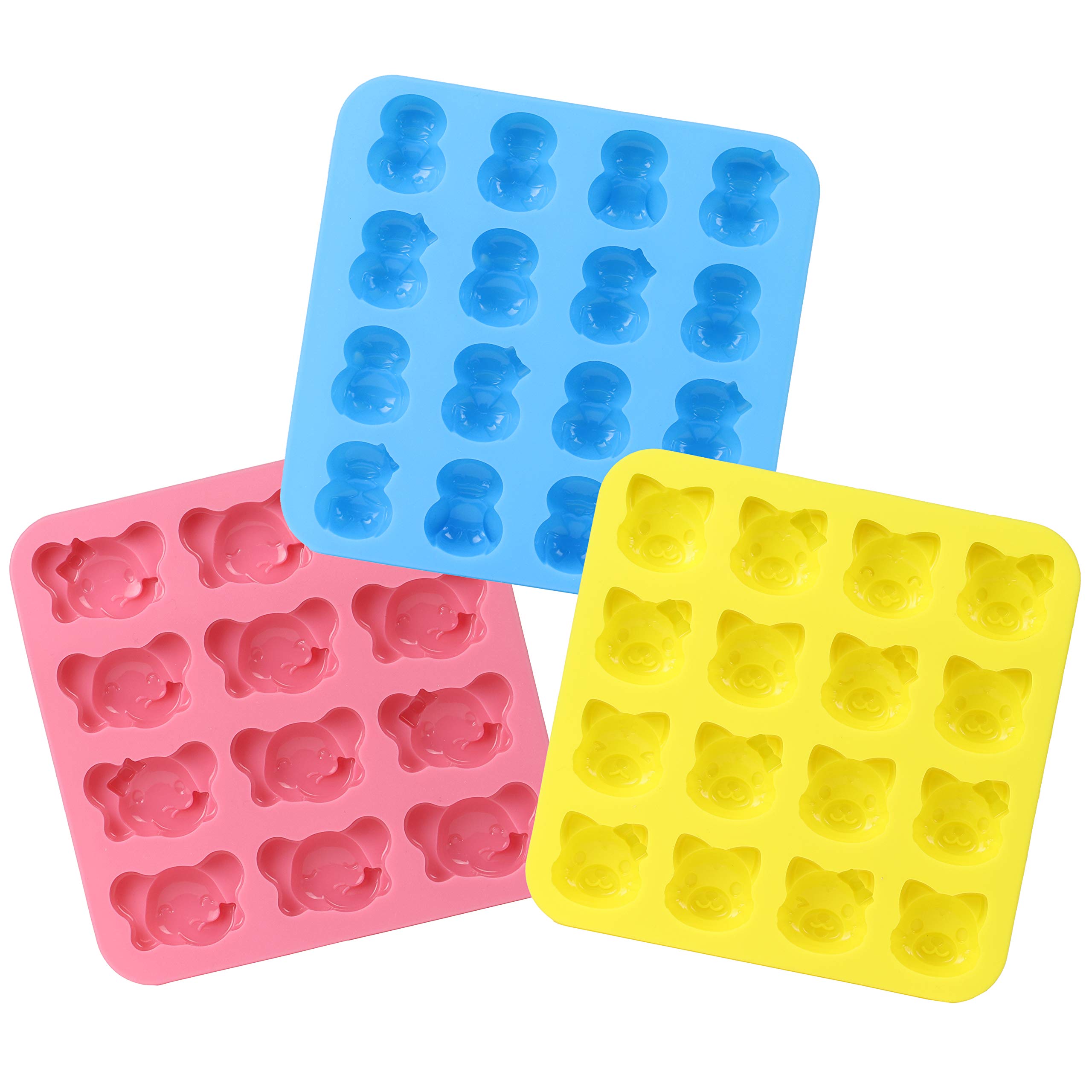 

Набор силиконовых форм для маленьких пирожных и шоколада Pearl Metal и идеально подходит для Рождества и домашней выпечки (Тигр, Слон, Пингвин) D-5729, Валентина