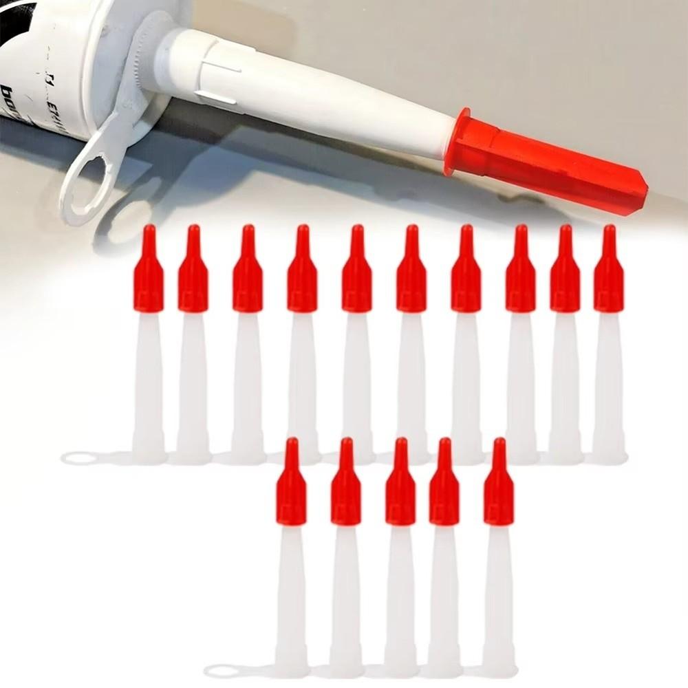 10/20Pcs Soft and Hard Caulking Nozzle Extension Tube with Cover Caulk Saving Glass Glue Tip Plastic Sealant Application