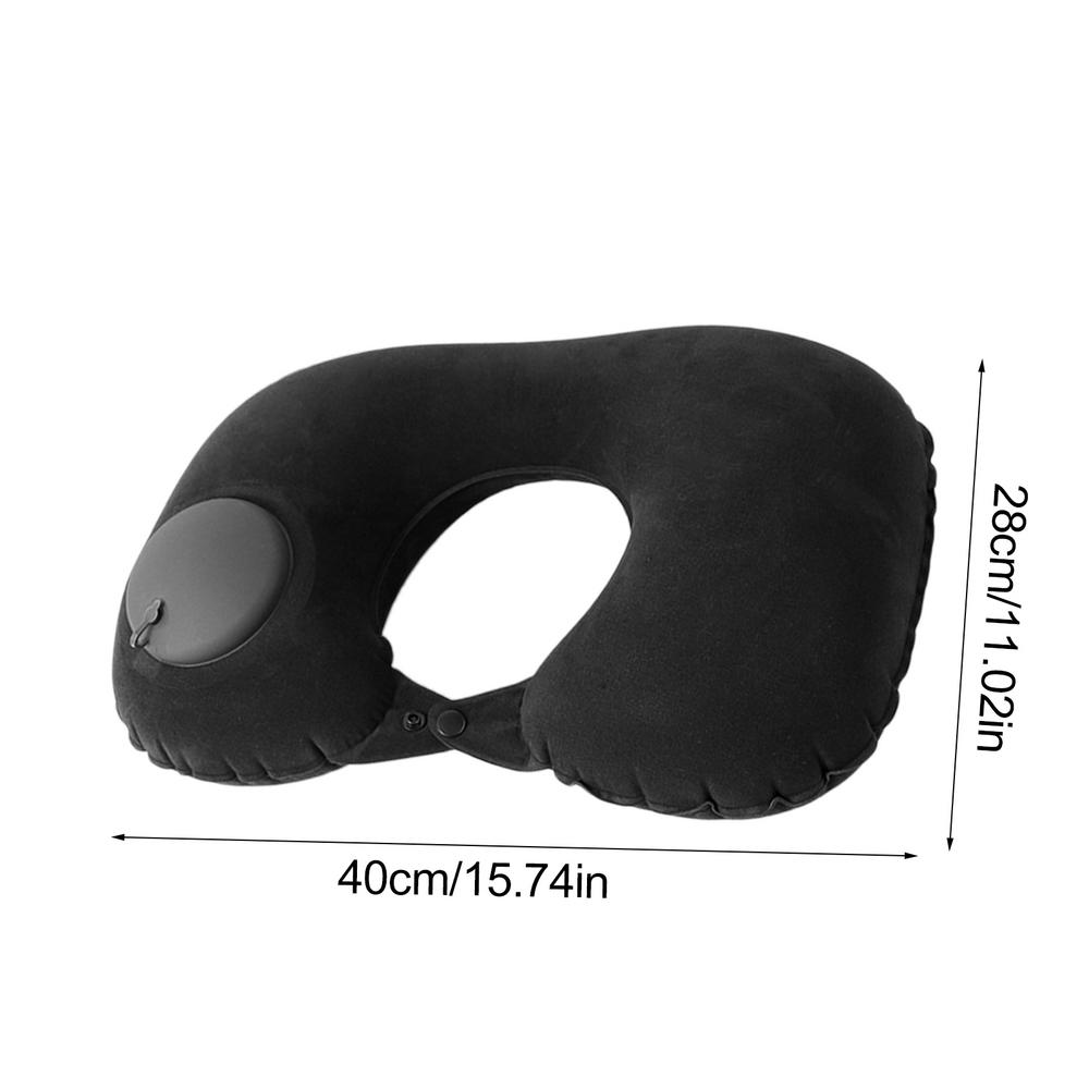 Tragbares U-förmiges Flugzeugkissen Aufblasbares Auto-Nackenkissen zum Aufdrücken Auto-Reisekissen Fahrzeugzubehör