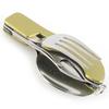 Camping Utensil with Key Ring 4-in-1 Stainless Steel Spoon Knife Fork Bottle Opener