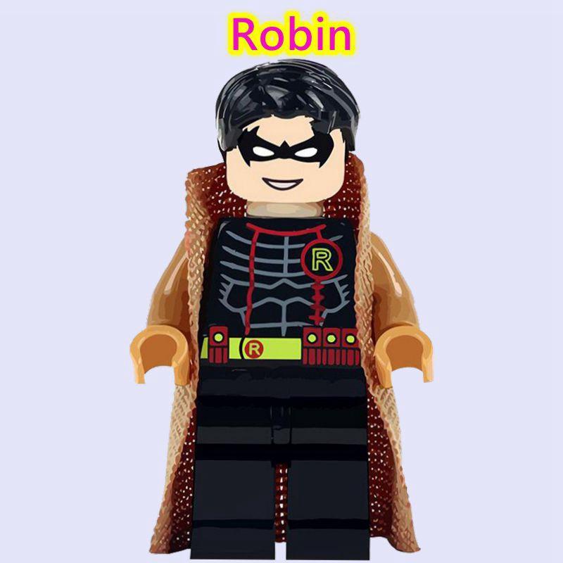 Teen Titans Nightwing Robin Arkham Knight Compatible with Marvel Minifigures Toy DC Movie Riddler Black Flash Building Blocks Educational Toys