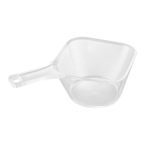 Yamazaki Jitsugyo Microwave Safe, Easy to Wash, Preparation Bowl with Handle, S, Clear, W18 x D12 x H5.5cm, Tower, Dishwasher Safe, with Scale, Made