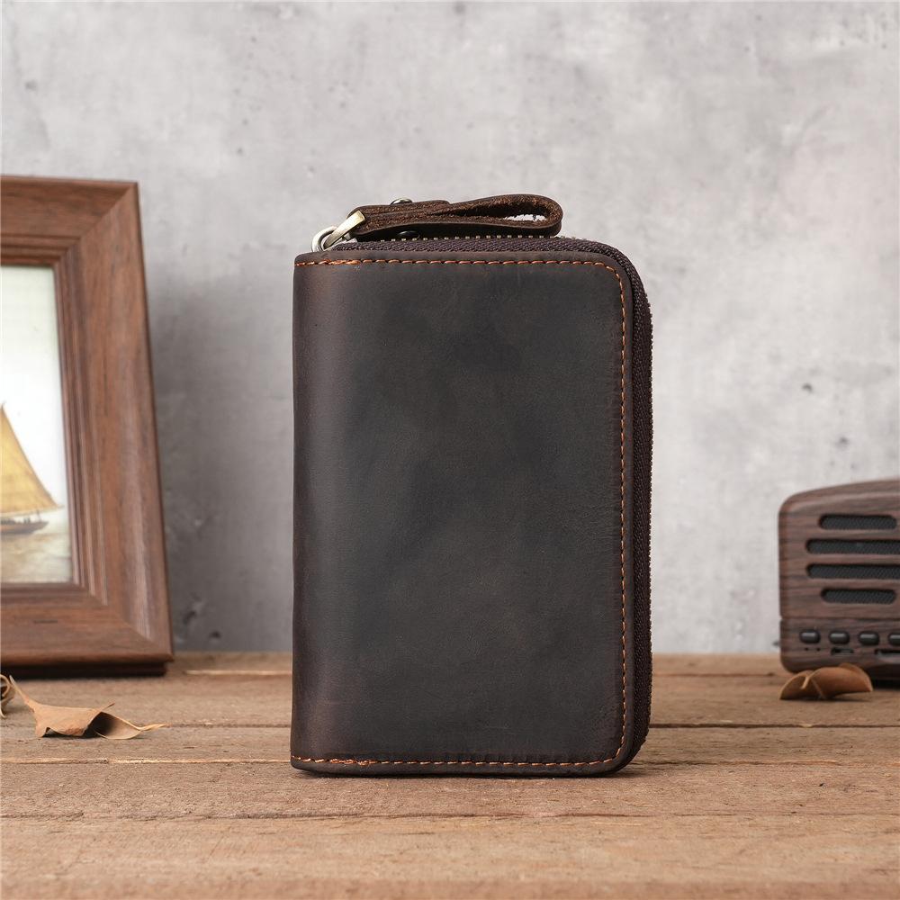 

Business Mini Home Keybag Waist Hanging Korean Version Large Capacity Couple s Keybag Car Fashion Universal темно-коричневого кольору