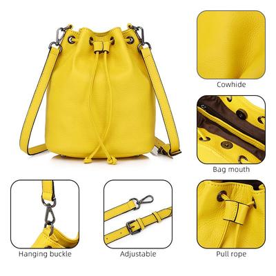 2024 Autumn-Winter Women's Fashion Drawstring Bucket Bag - Retro Single Shoulder Crossbody Commute Bag