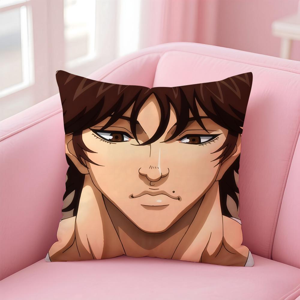 Baki the Grappler Cushion Cover Comfortable Reversible Pillow Cover Ideal for Car Sofa Bedroom & Beyond