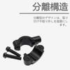 2 Pack Black Solid Handle Clamp Not Easy Fall Over Mirror Adapter Mirror Holder