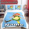 3pcs Duvet Cover Set (1*Duvet Cover + 2*Pillowcase, Without Core), Custom Name Pippi Longstocking Pattern Bedding Set, Home Bedroom Decor Gift