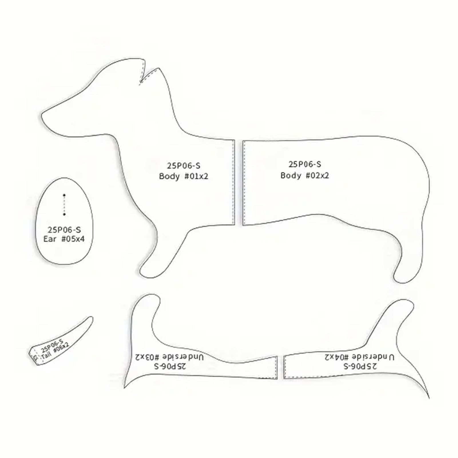 

Stuffed Animal Pattern Ruler Kit Practical Reusable Sewing Ruler For DIY Plush Doll As Shown