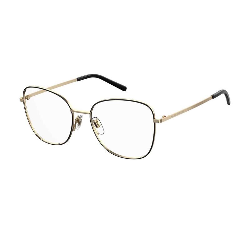 Marc Jacobs Temple logo stainless steel square optical frame women s gold MARC409J5G