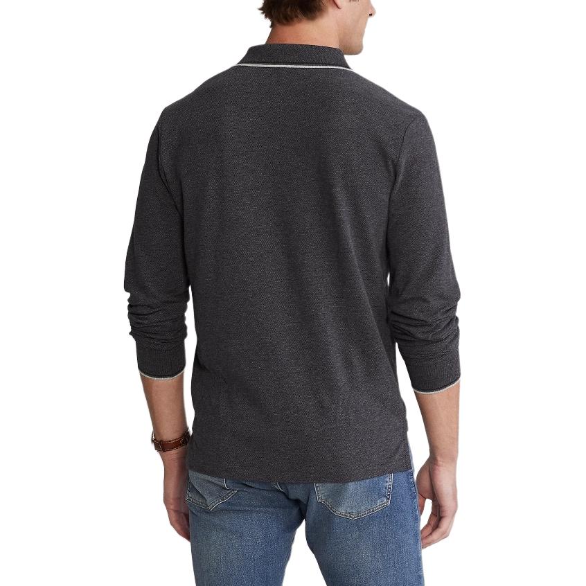 Polo Ralph Lauren SS24 Slim Fit Long Sleeve Polo Shirt Men tops Black MNPOKNI16821621-001
