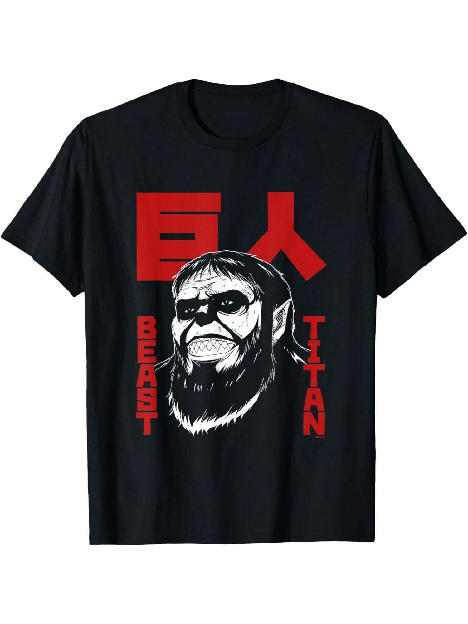 Season 4 Beast Titan & Large Kanji Anime T-Shirt S разноцветный