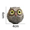Wise Watcher Owl Mini Statue Lucky Owl Owl Ornament Model Toy Owl Figurine Beads  Gift